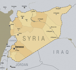Vector Map of Syria.